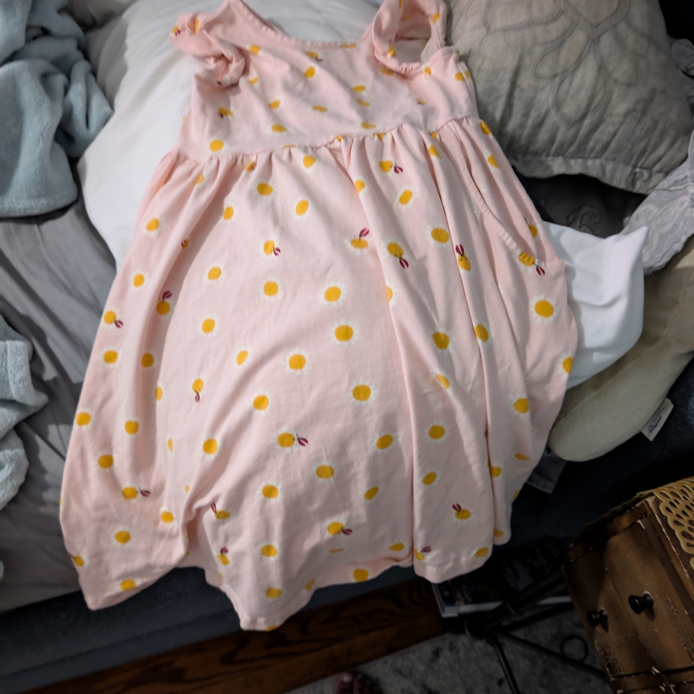 Hanna Andersson Pink Dress with Yellow Dots